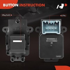 Rear Side Power Window Switch – Compatible with Honda Ridgeline 2006 2007