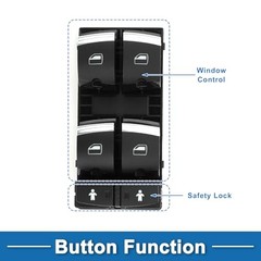 Power Window Switch No.4F0959851J Front Left Driver Side Window Control Switch