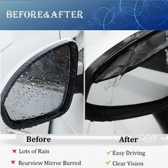 Car Rearview Rain Eyebrow Shield, Car Mirror Rain Protector Color: Solid Black