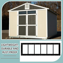 2 Pack 10″ X 35″ Shed Window, Transom Windows with Tempered Glass, Basement Gara