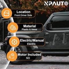 Power Window Regulator Without Motor with Panel Replacement Front Driver Side