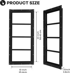 Shed Windows 2 Pack, Transom Windows 10″ X 23″ with Tempered Glass, Garage Doors