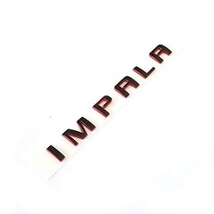 2Pack OEM Side Door Impala Emblems Nameplate Letters Badges Black red