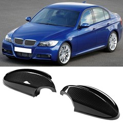 Carbon Fiber Style Left Right Wing Mirror Cover For E90 05-07