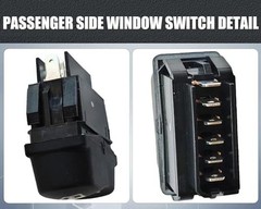 PC Passenger Side Power Window Switch Compatible with Peterbilt 1