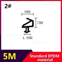 EPDM Window & Door Gasket Seal Flipper Double Glazing Rubber Draught Seal 5M