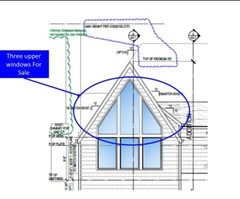 3 Window Set For Gable Roof -JELD-WEN New.Construction Window LOCAL PICK UP ONLY