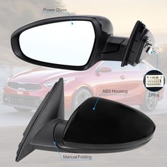eft Driver Side Mirror Compatible With 2019 2020 2021 2022 2023 2024 L 3Pins