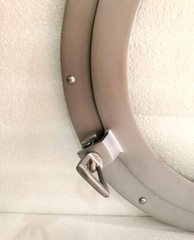 12″ Antique Silver Canal Boat Porthole-Window Ship Round Glass Wall Decor