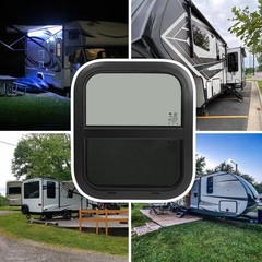 14″ x 16″ RV Window for Cargo Trailer, Tinted Vertical Sliding Replacement