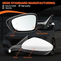 Driver Side Mirror Assembly Compatible with Accord 2023 2024 2025 (BSM) Blind