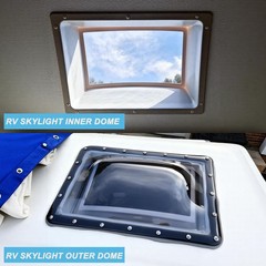 XMK RV Skylight Replacement Bundle 18 x 26 Outer Dome Fit 14 x22 Opening RV