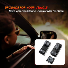 Window & Mirror Switch, Fit for 1994-2001 Chevy GMC C1500 C2500 C3500 Tahoe | Mi