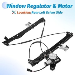 Rear Driver Side Window Regulator with Motor Compatible with 2000-2007 Chevy …