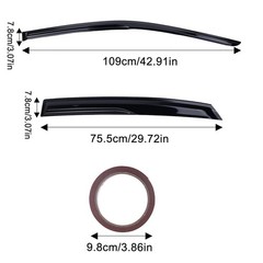 Full Set Wind Deflectors Visors Front Rear Left Right For Acura Integra 2023-25
