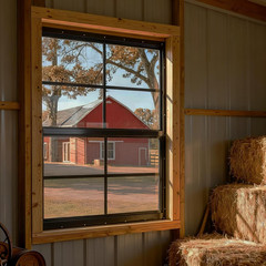 24″ X 27″ Black Shed Windows 2 Pack,Small Windows with Tempered Glass – Flush Mo