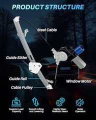 Power Window Regulator with Motor Front Left Driver Side for Honda 741-306