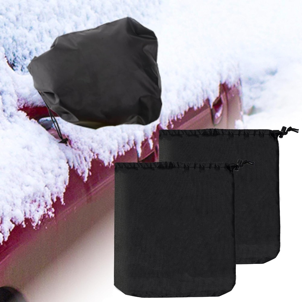 2Pcs Side Mirror Covers, Waterproof Car Side Mirror Protection for Snow, Ice, Bi