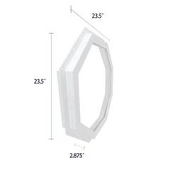 Reliabilit Vinyl Octagon Window 24” x 24” #4066703 White Model VOCT2424RB
