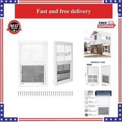 2 Pack 24″ x 36″ Sliding Windows with Tempered Glass for Shed