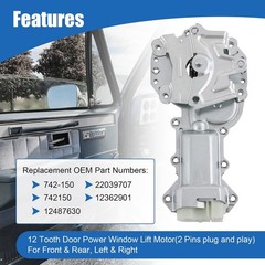 12 Tooth Power Window Lift Motor Replacement for Chevy Blazer Camaro 1985-1998