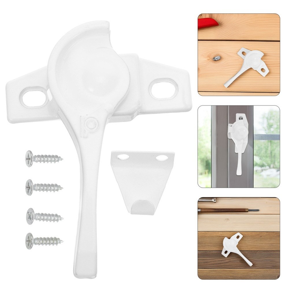 4 Sets Sliding Window Lock: Glass Window Security Latch – Aluminum Alloy Sash