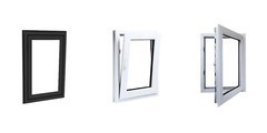 Elite Avora 24″ x 20″ Tilt and Turn Black Exterior and White Interior