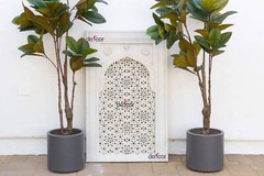 Taj Carved Indian Marble Window, Ornate Lattice Wall Panel, Marble Screen
