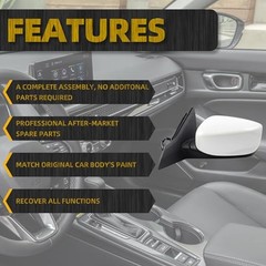 Driver Left Side Mirror Compatible with 2013-2017 Honda Accord Wihte Left