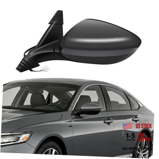 Driver Power Side Mirror Assembly Compatible with Accord LX Sport 1.5T Left