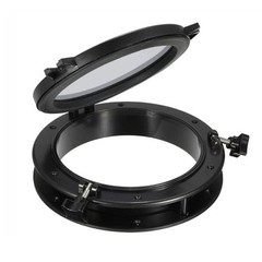 Porthole Marine Boat Portlight Hatch Yacht RV Port Light Window Black 215/265mm