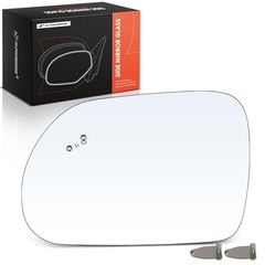 Left Driver Side Non-Heated Mirror Glass with Backing Plate Compatible with