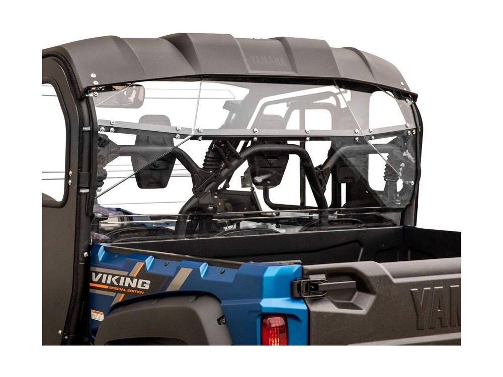 SuperATV Rear Windshield for 2013+ Yamaha Viking | 1/4″ Thick Light Tint Stan…