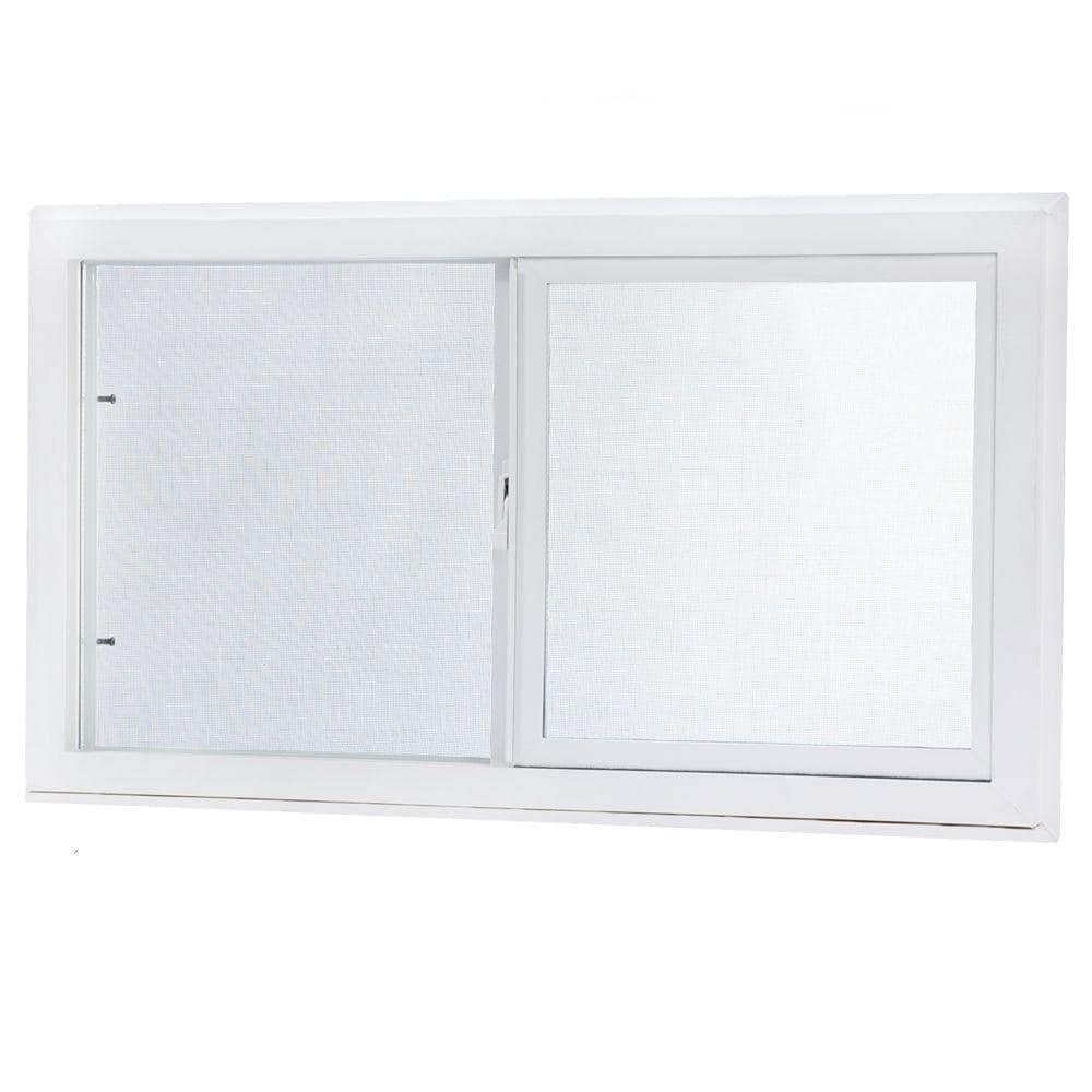 31.75 in. x 13.75 in. Left-Hand Single Sliding Vinyl Window with Dual Pane Glass