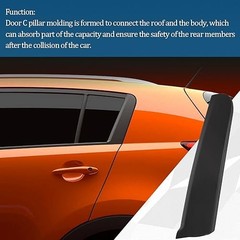 Rear Left Door C Pillar Garnish Molding Fits for 2011-2016 KIA Black Rear Left