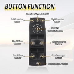 Front Driver Side Power Window Switch Master Control Button Compatible with