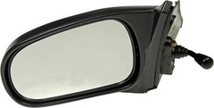 Driver Side Manual Door Mirror Compatible with Select Honda Models, Black