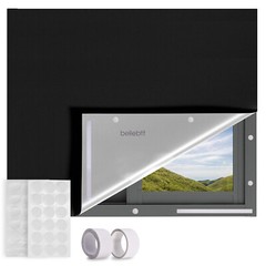 Portable Blackout Curtains Blackout Blinds for Windows Room + Hook & Loop Tapes