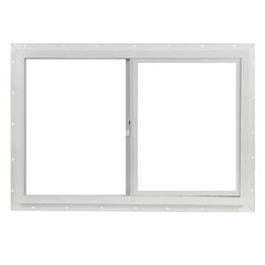 35.5 in. x 23.5 in. Utility Left-Hand Single Slider Vinyl Window Single Glass