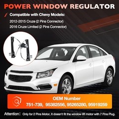 751-739 Window Regulator Assembly with 2 Pins Motor | Front Left Driver Side