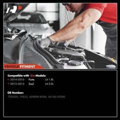 Starter Motor Compatible with Kia Soul 2012-2013 L4 1.8L, Forte 2014-2016 L4