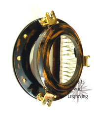 Handmade Wooden Porthole-Window Round Mirror Nautical Wall Decor