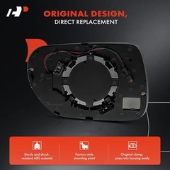 Left Driver Side Non-Heated Mirror Glass with Backing Plate Compatible with