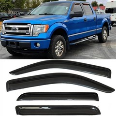 Window Visors Rain Guards for 2009-2014 Ford F-150 SuperCrew/Crew Cab | Windo…