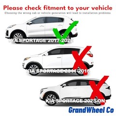 Window Deflectors Smoke Tinted Tape-On Side Window Vent For Sportage 17-22
