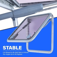 22.5″x22.5″ Anodized Aluminum Push Out 15mm Deck Hatch Boat Yacht Square