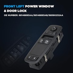 Driver Power Window Switch w/o Power 2 Door, without Power Mirror Folding