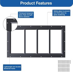 Versatile 2-Pack Shed Windows 10×23” – Ideal for Playhouses and Chicken Coops
