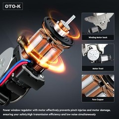 OTO-K Front Driver Side Window Regulator w/Motor Compatible Front Left 741-753