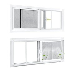 COLORPAPA 2 Pack Shed Windows, 10″x23″ Sliding Windows, Transom Window with